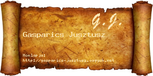 Gasparics Jusztusz névjegykártya